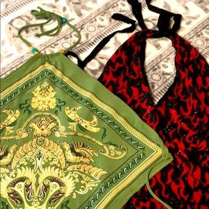 Two halter tops (biker style)